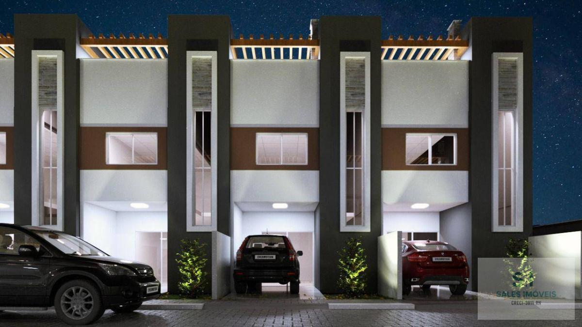 Casa de condomínio à venda com 2 quartos, 90,17m² - Santa tereza,Parnamirim